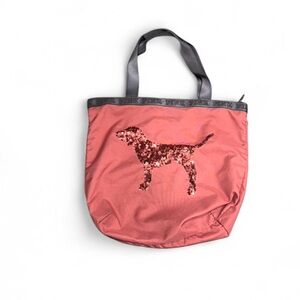 PINK Victoria's Secret Sequin Dog Tote Bag